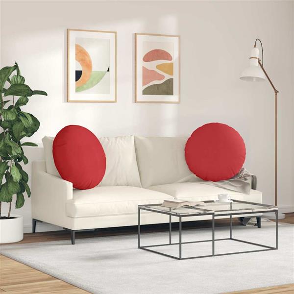 Grote foto vidaxl zitkussens 2 pcs rood 60 x 21 cm stof huis en inrichting woningdecoratie