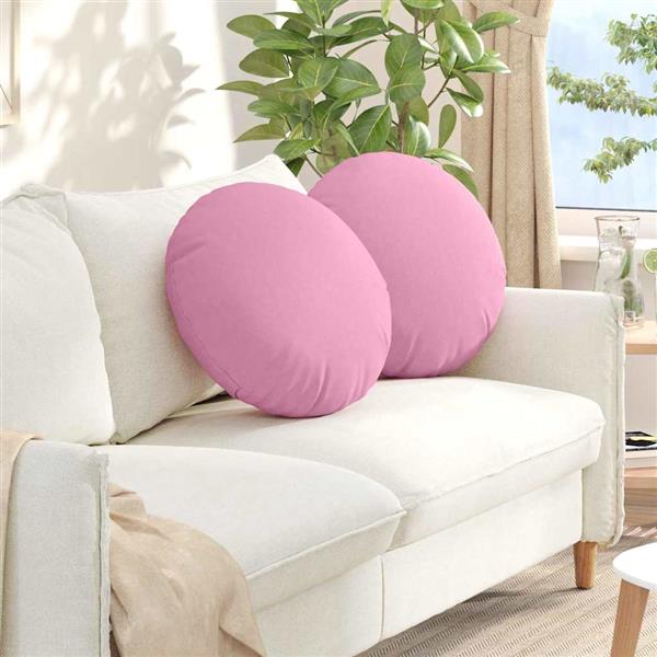 Grote foto vidaxl zitkussens 2 pcs roze 50 x 19 cm stof huis en inrichting woningdecoratie