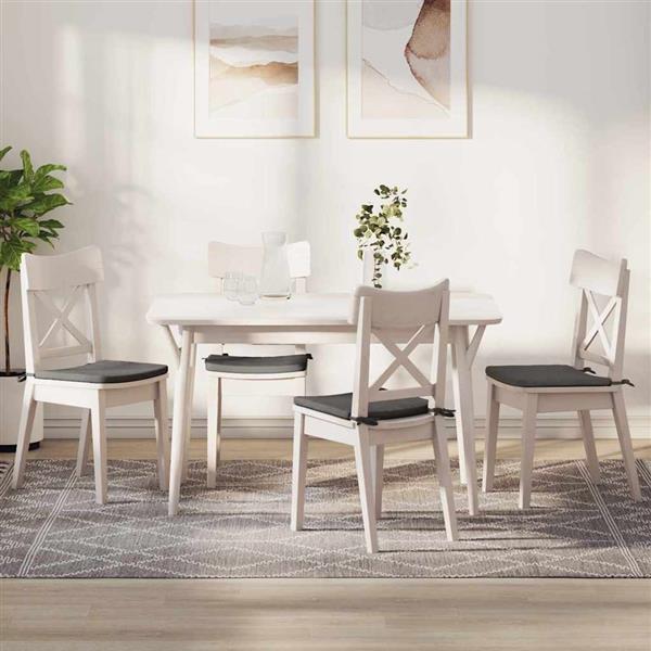 Grote foto vidaxl zitkussens 4 pcs lichtgrijs 40 x 40 x 3 cm katoen stof huis en inrichting woningdecoratie