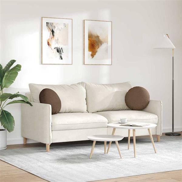 Grote foto vidaxl zitkussens 2 pcs bruin 40 x 13 cm stof huis en inrichting woningdecoratie