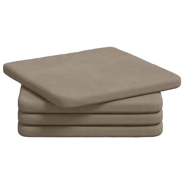 Grote foto vidaxl zitkussens 4 pcs taupe 40 x 40 x 3 cm microvezel stof huis en inrichting woningdecoratie