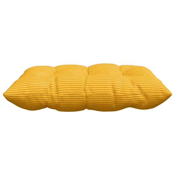 Grote foto vidaxl zitkussens 4 pcs lichtgeel 40 x 40 x 6 cm katoen stof huis en inrichting woningdecoratie