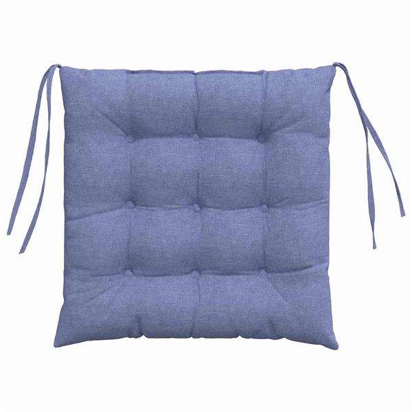 Grote foto vidaxl zitkussens 2 pcs jeans blauw 40 x 40 x 6 cm stof huis en inrichting woningdecoratie