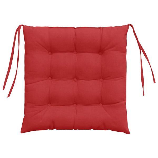 Grote foto vidaxl zitkussens 2 pcs rood 40 x 40 x 6 cm stof huis en inrichting woningdecoratie