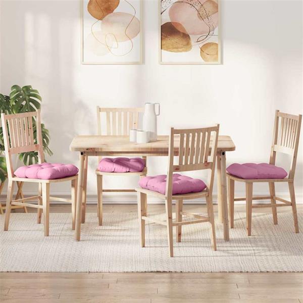 Grote foto vidaxl zitkussens 4 pcs roze 45 x 45 x 12 cm stof huis en inrichting woningdecoratie