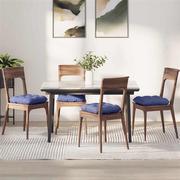 Grote foto vidaxl zitkussens 4 pcs jeans blauw 40 x 40 x 12 cm stof huis en inrichting woningdecoratie