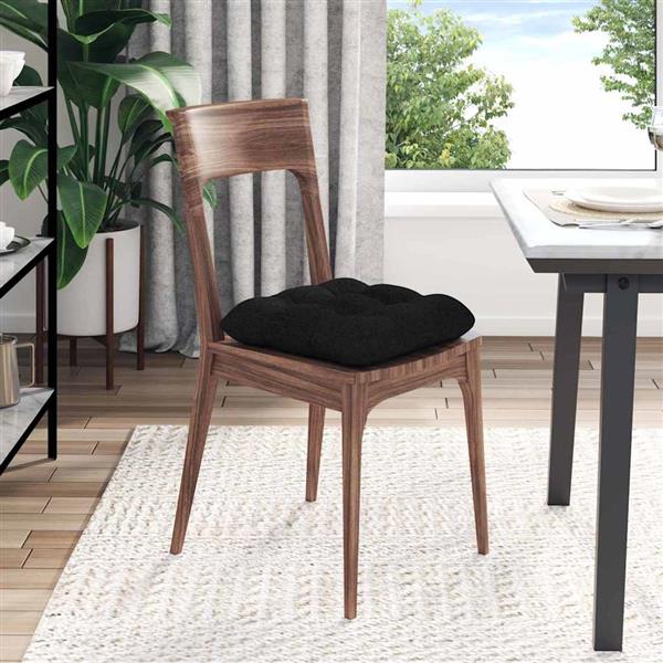 Grote foto vidaxl zitkussens 4 pcs zwart 40 x 40 x 12 cm stof huis en inrichting woningdecoratie