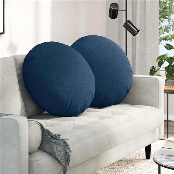 Grote foto vidaxl zitkussens 2 pcs blauw 60 x 21 cm stof huis en inrichting woningdecoratie