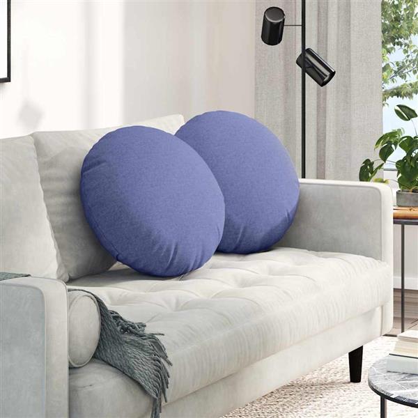 Grote foto vidaxl zitkussens 2 pcs jeans blauw 50 x 19 cm stof huis en inrichting woningdecoratie