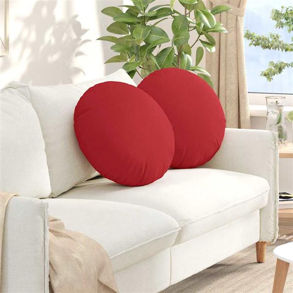 Grote foto vidaxl zitkussens 2 pcs rood 50 x 19 cm stof huis en inrichting woningdecoratie