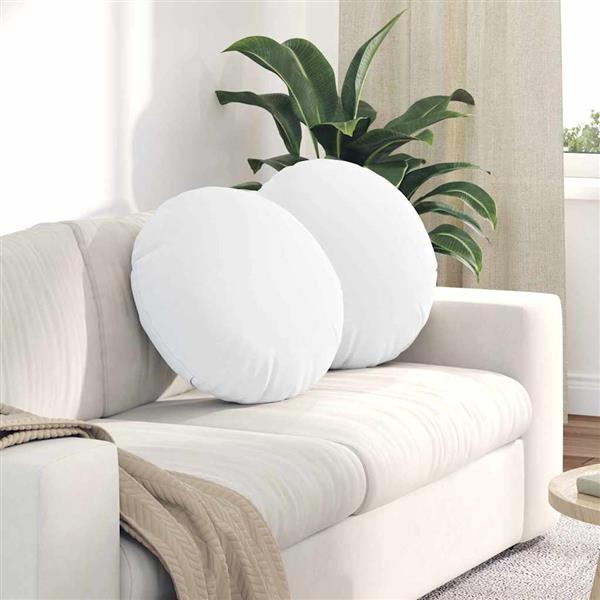 Grote foto vidaxl zitkussens 2 pcs wit 50 x 19 cm stof huis en inrichting woningdecoratie