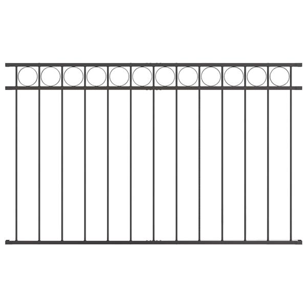 Grote foto vidaxl tuin hek grijs staal tuin en terras hekken en schuttingen