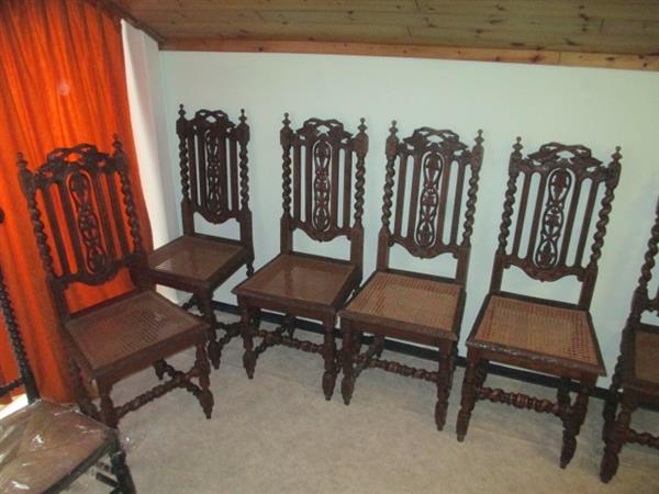 Grote foto te koop 5 mooie eiken franse jachtstoelen 19e antiek en kunst stoelen en banken