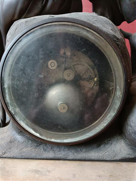 Grote foto bronzen pendule klok antiek antiek en kunst klokken