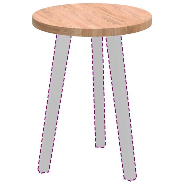 Grote foto vidaxl tafelblad lichtbruin 40 x 2.5 cm massief eikenhout antiek en kunst stoelen en banken