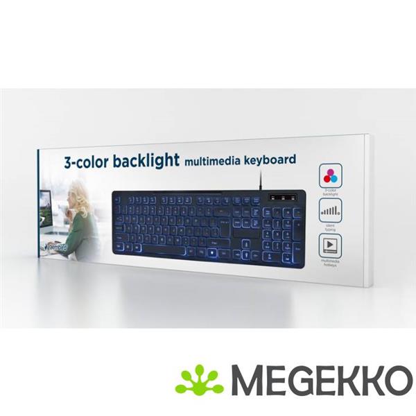 Grote foto gembird kb uml3 02 toetsenbord thuis werk usb zwart computers en software toetsenborden