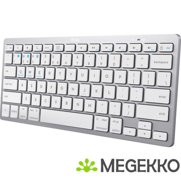 Grote foto trust toetsenbord draadloos wit computers en software toetsenborden