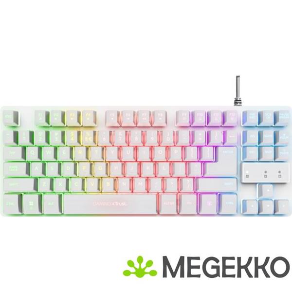 Grote foto trust gxt 833w thado tkl toetsenbord wit computers en software toetsenborden