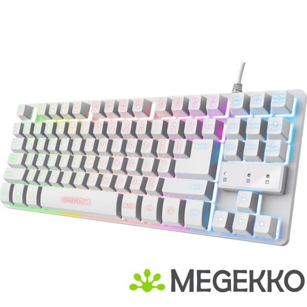 Grote foto trust gxt 833w thado tkl toetsenbord wit computers en software toetsenborden