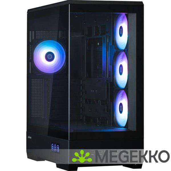 Grote foto zalman p50 ds black midi tower zwart computers en software behuizingen en kasten