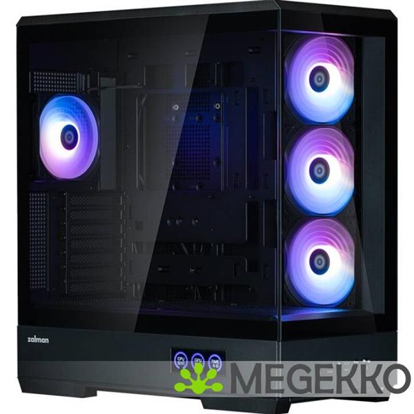 Grote foto zalman p50 ds black midi tower zwart computers en software behuizingen en kasten