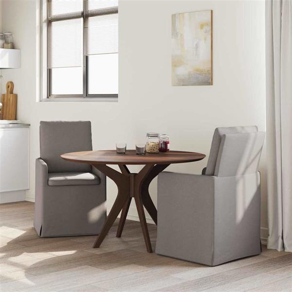 Grote foto vidaxl eettafelstoelen 2 pcs taupe 57 x 67 x 98 cm stof huis en inrichting stoelen