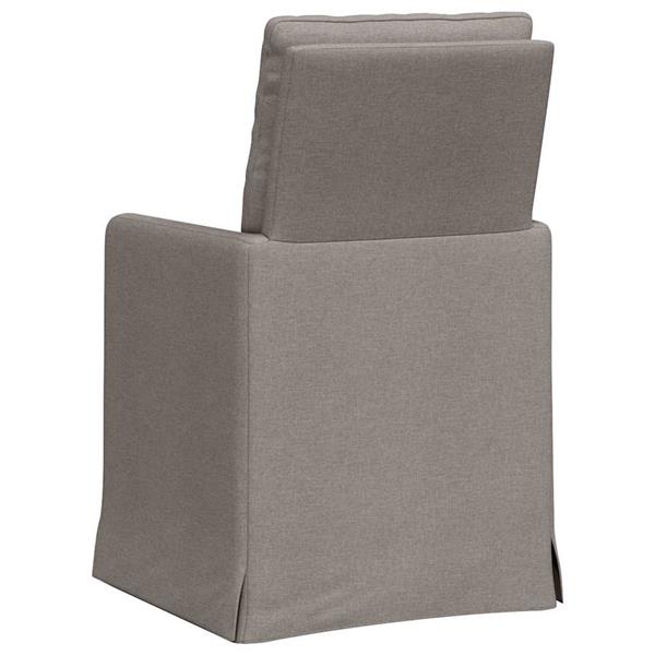 Grote foto vidaxl eettafelstoelen 2 pcs taupe 57 x 67 x 98 cm stof huis en inrichting stoelen