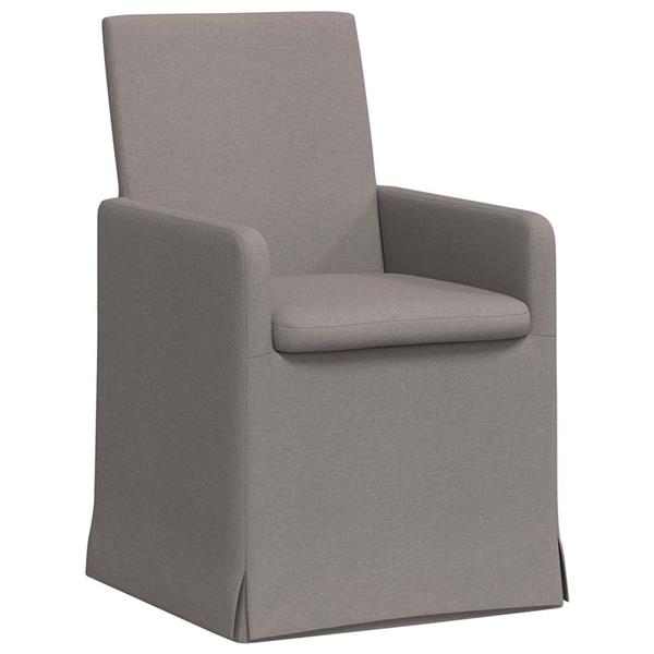 Grote foto vidaxl eettafelstoelen 2 pcs taupe 57 x 67 x 95 cm stof huis en inrichting stoelen