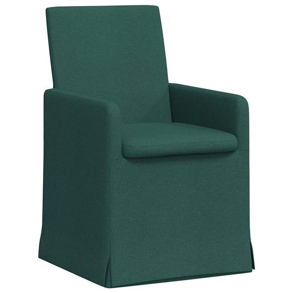 Grote foto vidaxl eettafelstoelen 2 pcs donkergroen 57 x 67 x 95 cm stof huis en inrichting stoelen