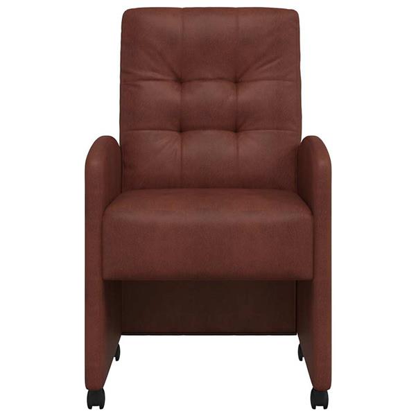 Grote foto vidaxl dining stoelen met wielen 2 pcs glanzend bruin 57 x 67 x 98 cm huis en inrichting stoelen