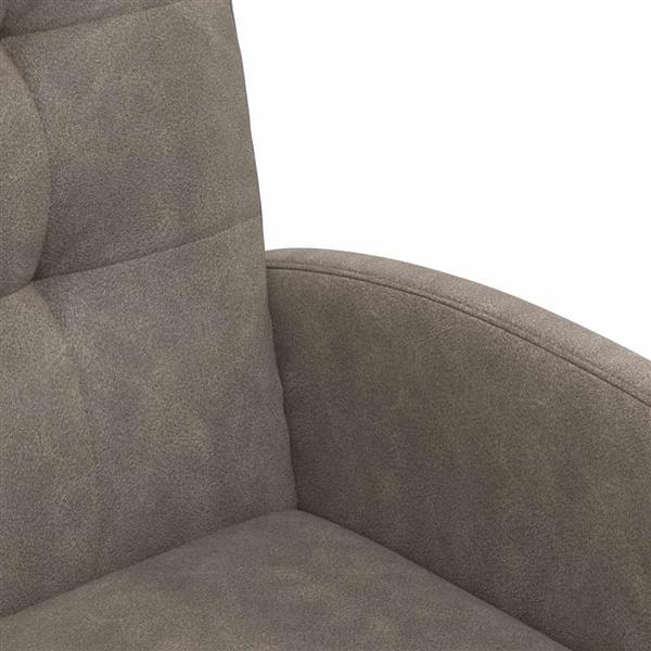 Grote foto vidaxl dining stoelen met wielen 2 pcs grijs 57 x 67 x 98 cm kunstleer huis en inrichting stoelen