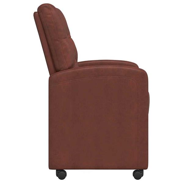 Grote foto vidaxl dining stoelen met wielen 2 pcs glanzend bruin 58 x 67 x 97 cm huis en inrichting stoelen