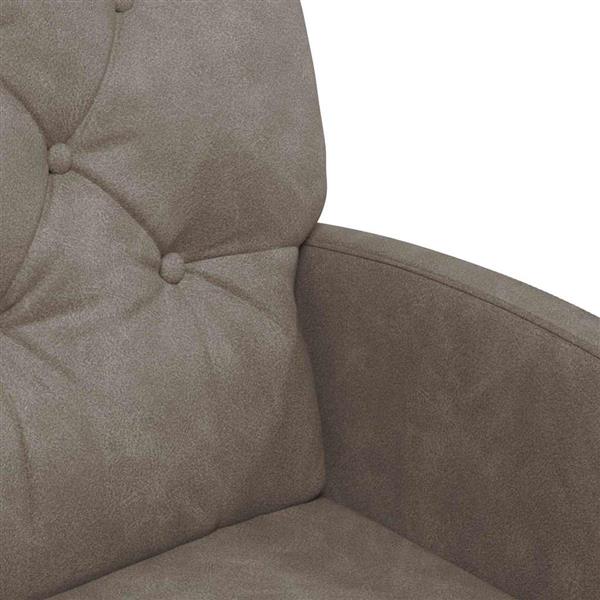 Grote foto vidaxl dining stoelen met wielen 2 pcs grijs 58 x 67 x 97 cm kunstleer huis en inrichting stoelen