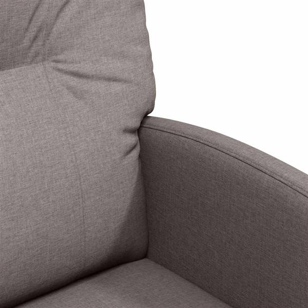 Grote foto vidaxl dining stoelen met wielen 2 pcs taupe 57 x 67 x 95 cm stof huis en inrichting stoelen