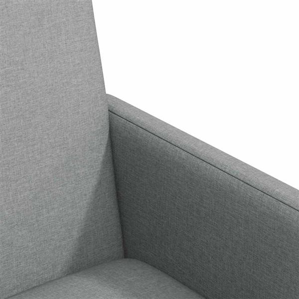 Grote foto vidaxl dining stoelen met wielen 2 pcs lichtgrijs 57 x 66 x 94 cm stof huis en inrichting stoelen