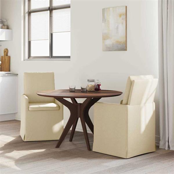 Grote foto vidaxl eettafelstoelen 2 pcs cr me 57 x 67 x 98 cm stof huis en inrichting stoelen