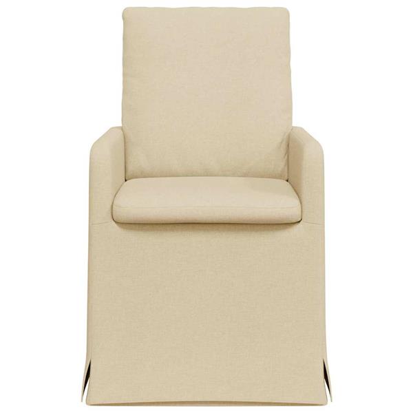 Grote foto vidaxl eettafelstoelen 2 pcs cr me 57 x 67 x 98 cm stof huis en inrichting stoelen