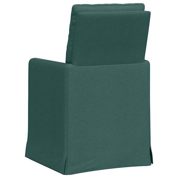Grote foto vidaxl eettafelstoelen 2 pcs donkergroen 57 x 67 x 98 cm stof huis en inrichting stoelen