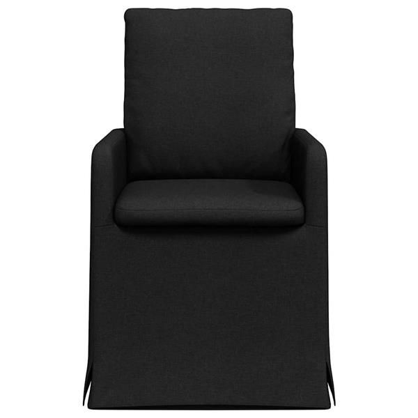 Grote foto vidaxl eettafelstoelen 2 pcs zwart 57 x 67 x 98 cm stof huis en inrichting stoelen