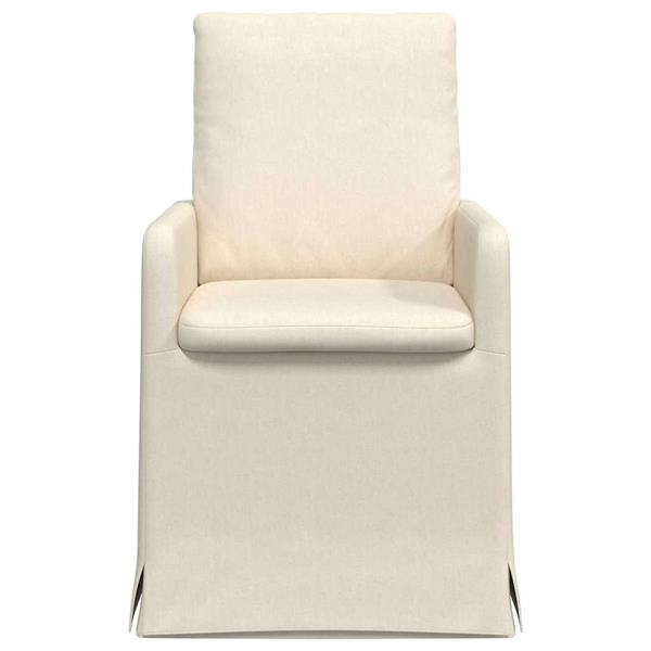 Grote foto vidaxl eettafelstoelen 2 pcs beige 57 x 67 x 98 cm linnen huis en inrichting stoelen