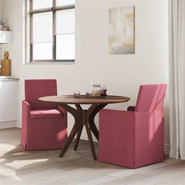 Grote foto vidaxl eettafelstoelen 2 pcs wijnrood 57 x 67 x 95 cm stof huis en inrichting stoelen