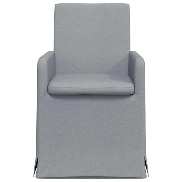 Grote foto vidaxl eettafelstoelen 2 pcs lichtgrijs 57 x 67 x 95 cm stof huis en inrichting stoelen