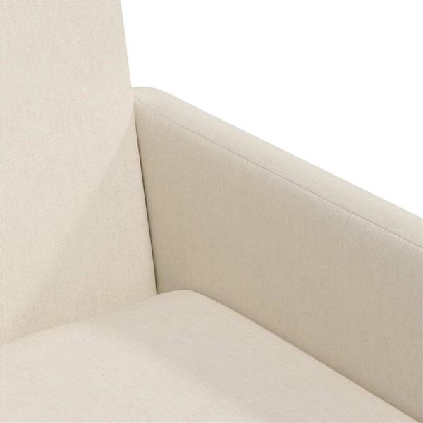 Grote foto vidaxl eettafelstoelen met wielen 2 pcs beige 57 x 67 x 95 cm linnen huis en inrichting stoelen