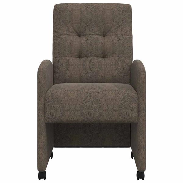 Grote foto vidaxl dining stoelen met wielen 2 pcs donkergrijs 57 x 67 x 98 cm huis en inrichting stoelen