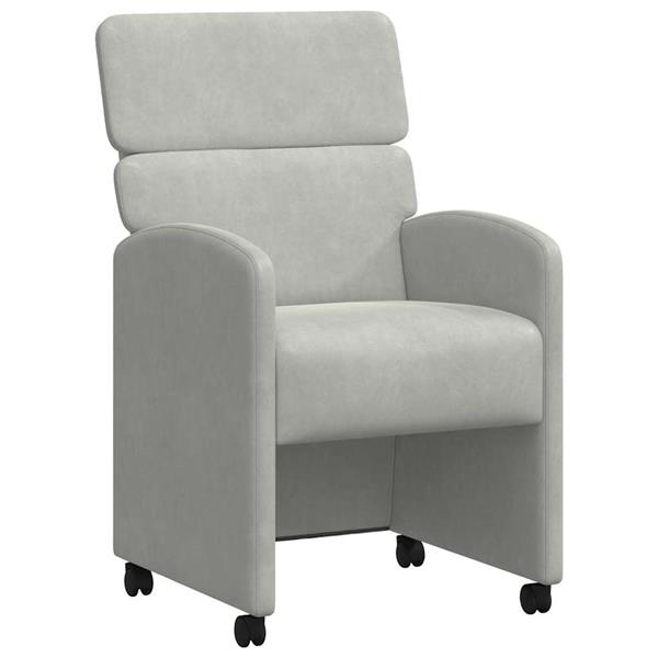 Grote foto vidaxl dining stoelen met wielen 2 pcs lichtgrijs 58 x 65 x 98 cm huis en inrichting stoelen