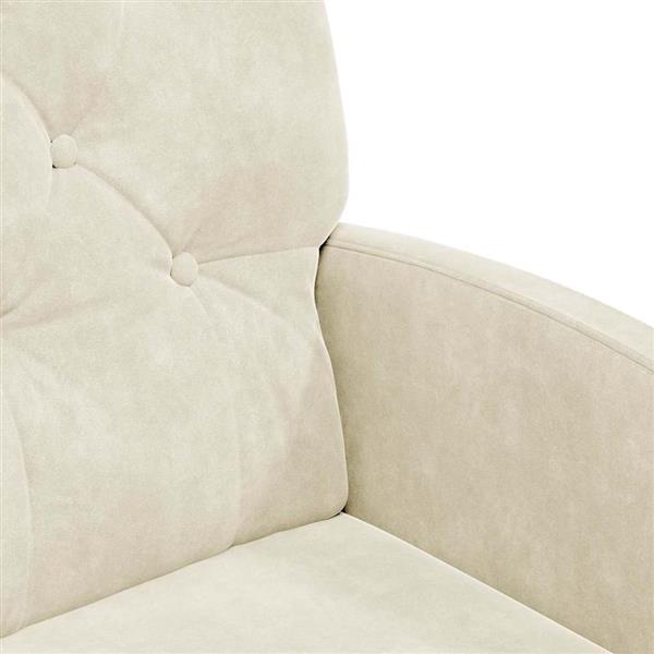 Grote foto vidaxl dining stoelen met wielen 2 pcs cr me 58 x 67 x 97 cm fluweel huis en inrichting stoelen