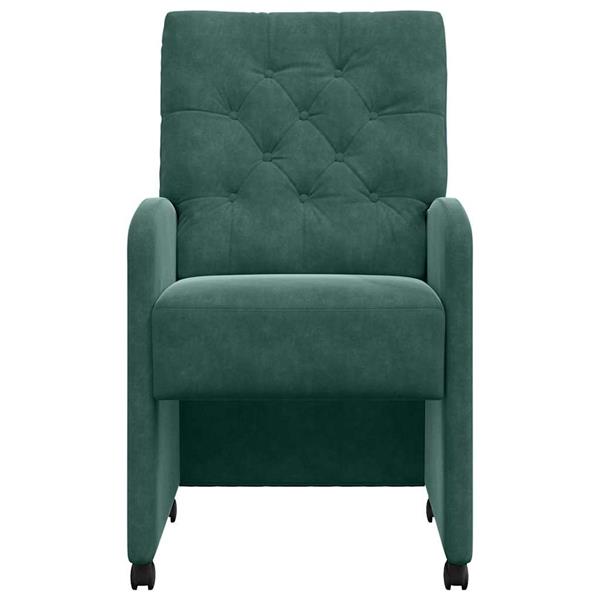 Grote foto vidaxl dining stoelen met wielen 2 pcs donkergroen 58 x 67 x 97 cm huis en inrichting stoelen