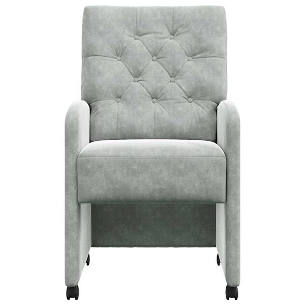 Grote foto vidaxl dining stoelen met wielen 2 pcs lichtgrijs 58 x 67 x 97 cm huis en inrichting stoelen