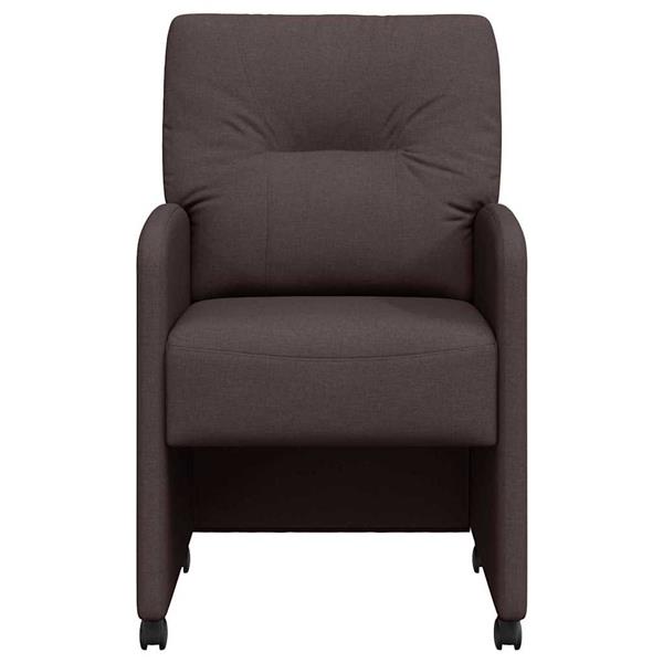Grote foto vidaxl dining stoelen met wielen 2 pcs donkerbruin 57 x 67 x 95 cm huis en inrichting stoelen