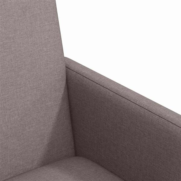 Grote foto vidaxl dining stoelen met wielen 2 pcs taupe 57 x 66 x 94 cm stof huis en inrichting stoelen